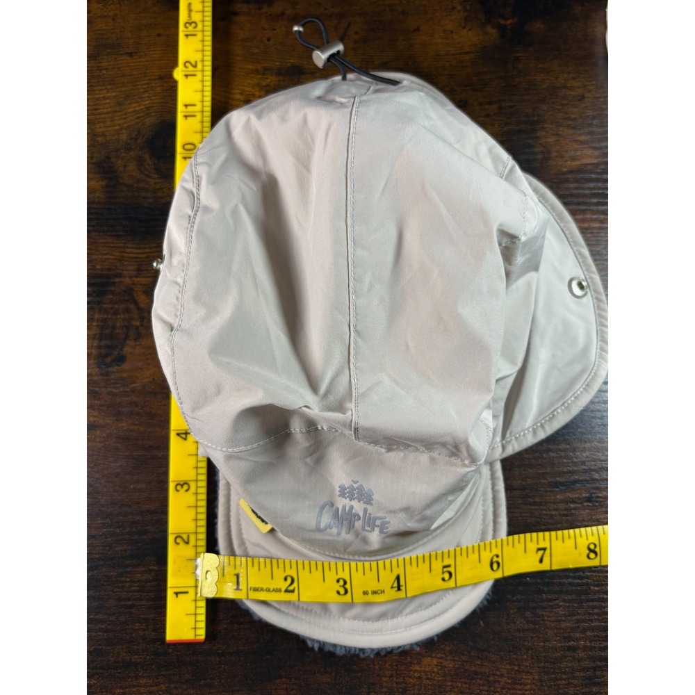 Maden Clothing‎ Winter Trapper Hat Ear Flap Beanie Tan Sherpa Lined Size 56 62CM - Picture 6 of 7
